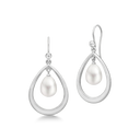 afrodite droplet earrings white pearl