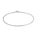 BNH - 14 karat hvidguld slangekæde armbånd