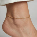 Kæde Asola Ankle – 18k forgyldt, med en poleret overflade