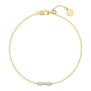 Armbånd Ellera Ovale - 18 kt. Forgyldt, med hvide zirkoner