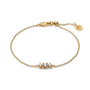 Armbånd Lucente Tre - 18k forgyldt 925 Sterling sølv, med hvide zirkoner