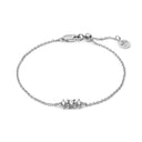 Armbånd Lucente Tre - rhodineret, med hvide zirkoner