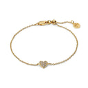 Armbånd Cuore - 18k forgyldt 925 Sterling sølv, med hvide zirkoner