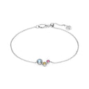 Armbånd Sardinien Tre – Sølv, med flerfarvede zirkonia