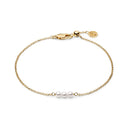 Armbånd Perla Cinque - 18k forgyldt 925 Sterling sølv, med ferskvandsperler