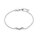 Armbånd Ellera Waves - rhodineret 925 sterling sølv, med multifarvede zirkoner