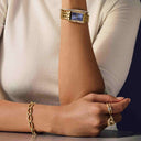 Sif Jakobs - Ellisse Bangle - 18 kt. forgyldt med hvide zirkoner