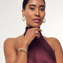 Bangle - 18 kt. forgyldt. med hvide zirkoner