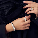 Bangle - 925 Sterling Sølv med hvide zirkoner