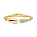 Bangle Goccia - 18 karat forgyldt, med hvide zirkoner