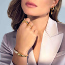 Bangle Goccia - rhodineret 925 sterling sølv, med hvide zirkoner