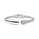Bangle Goccia - rhodineret 925 sterling sølv, med hvide zirkoner