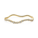 Bangle Sardinien Wave – 18k forgyldt, med hvide zirkonia