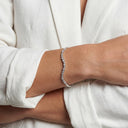 Bangle Sardinien Wave – Sølv, med hvide zirkonia