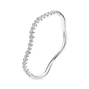 Bangle Sardinien Wave – Sølv, med hvide zirkonia