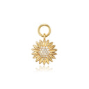 Hoop Charm Girasole - 18 kt. forgyldt med hvide zirkoner