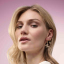Hoop Charm Farfalla - 18 kt. Forgyldt, med multifarvede zirkoner