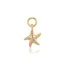 Hoop Charm Stella Marina - 18 kt. Forgyldt, med multifarvede zirkoner