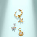 Hoop Charm Stella Marina - med multifarvede zirkoner