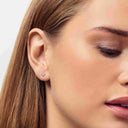 Solitaire øreringe Venice Medio - 14k guld  med 0.50 ct lab-grown diamanter
