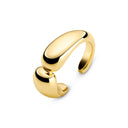 Ear cuff Goccia Pianura Piccolo - 18 karat forgyldt, med poleret overflade
