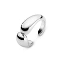 Ear cuff Goccia Pianura Piccolo - rhodineret 925 sterling sølv, med poleret overflade