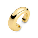 Ear cuff Goccia Pianura - 18 karat forgyldt, med poleret overflade