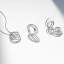 Øreringe Spirale Piccolo - Sølv Sølv sterling sølv, med hvide zirkoner.