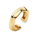 Ear cuff Roccia - 18k forgyldt 925 Sterling sølv, med en poleret overflade