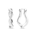 Øreringe Ellera Waves Pianura Grande - rhodineret rhodineret 925 sterling sølv, med poleret overflade