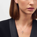 Halskæde Alba Croce - 14k guld  med 0.64 ct lab-grown diamanter