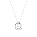 Halskæde Spirale - rhodineret 925 sterling sølv, med hvide zirkoner