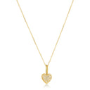 Pendant Caro - 18k gold plated, with white zirconia