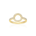 RING BIELLA ALTRO PICCOLO - 18 KT. FORGYLDT, MED HVIDE ZIRKONER