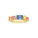 RING IVREA - 18 KT. FORGYLDT, MED MULTIFARVEDE ZIRKONER - str. 56