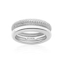 Ring Carrara - med hvide zirkoner