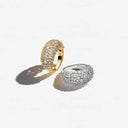 Ring Cristallo Grande - 18 karat forgyldt, med hvide zirkoner