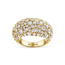 Ring Cristallo Grande - 18 karat forgyldt, med hvide zirkoner
