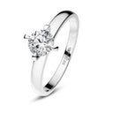 Solitaire ring Venice - 14k hvidguld med 0.50 ct lab-grown diamant