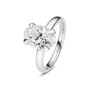 Ring Grace Ovale Solitaire - 14 kt hvidguld med en 2.00 ct lab-grown diamant