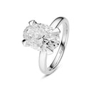 Ring Grace Ovale Solitaire - 14 kt hvidguld med en 3.00 ct lab-grown diamant