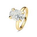 Ring Grace Ovale Solitaire - 14 kt guld med en 3.00 ct lab-grown diamant