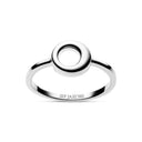 Ring Selene - rhodineret med en poleret overflade