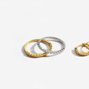 Ring Sarzana - rhodineret, med hvide zirkoner