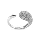 Ring Goccia Piccolo - med hvide zirkoner.