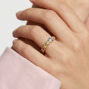 Ring Sardinien – 18k forgyldt, med flerfarvede zirkonia