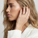 Ring Sardinien Ovale Piccolo – 18k forgyldt, med hvide zirkonia