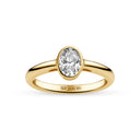 Ring Sardinien Ovale Piccolo – 18k forgyldt, med hvide zirkonia