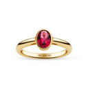 Ring Sardinien Ovale Piccolo – 18k forgyldt, med lyserød zirkonia