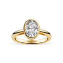 Ring Sardinien Ovale Grande – 18k forgyldt, med hvide zirkonia